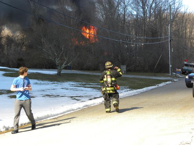 Mutual Aid to Somers FD. Chief McGill makes his way to the scene